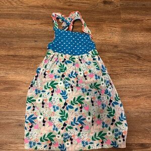 Baby Boden Blue and Pink Floral Dress